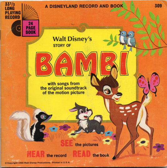 Unknown Artist : Walt Disney's Story Of Bambi (7", RP)