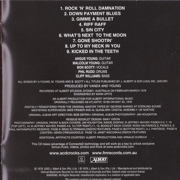 AC/DC : Powerage (CD, Album, Enh, RE, RM, Dig)