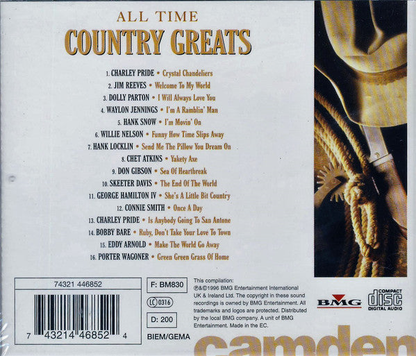 Various : All Time Country Greats (CD, Comp)