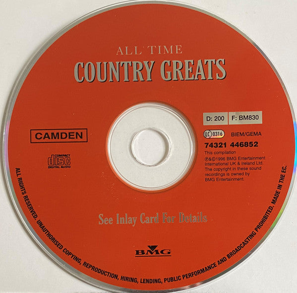 Various : All Time Country Greats (CD, Comp)