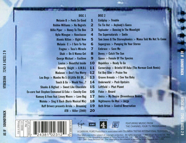 Various : As If - Soundtrack To The TV Series (2xCD, Comp)