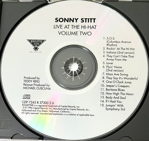 Sonny Stitt : Live at the Hi-Hat, Vol. 2  (CD, Album, Mono, RE)
