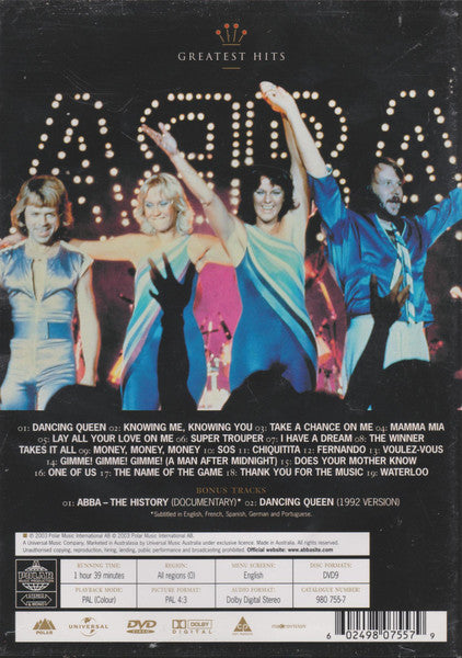 ABBA : Gold (Greatest Hits) (DVD-V, Comp, Copy Prot., RE, PAL)