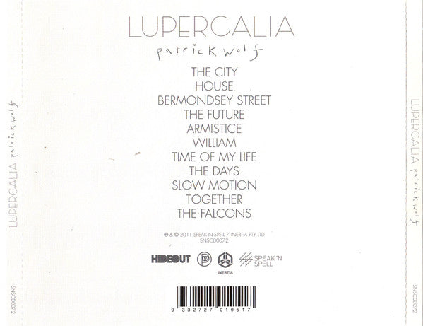 Patrick Wolf : Lupercalia (CD, Album)