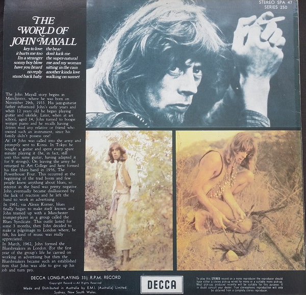 英LP The World Of John Mayall UKオリジ1stプレス Buy John Mayall : The World Of John Mayall (LP, Comp, RE) Online