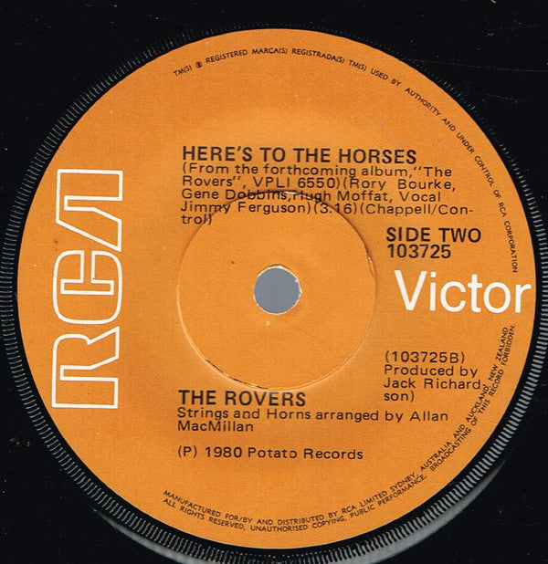 The Rovers (3) : Wasn't That A Party (7", Single)