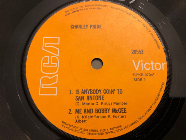 Charley Pride : Is Anybody Goin' To San Antone (7", EP)