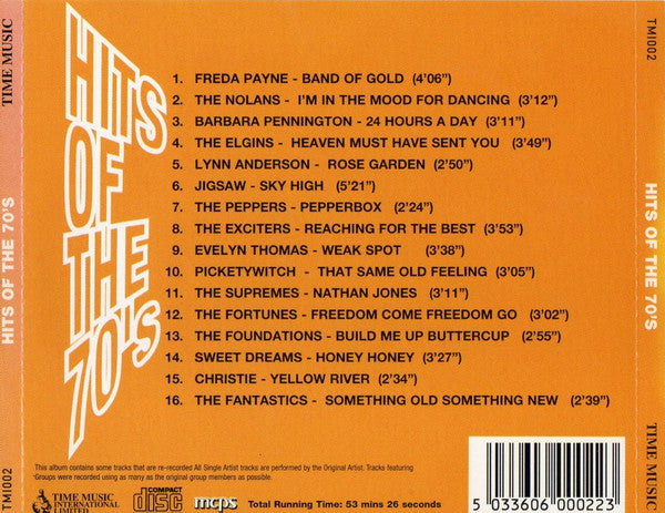 Various : Hits Of The 70's (CD, Comp)