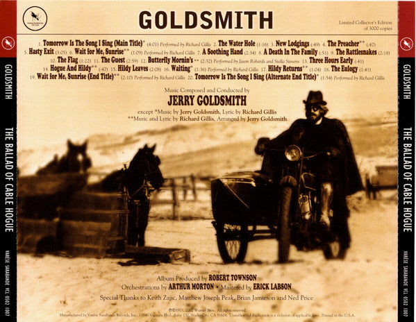 Jerry Goldsmith : The Ballad Of Cable Hogue (CD, Album, Club, Ltd)