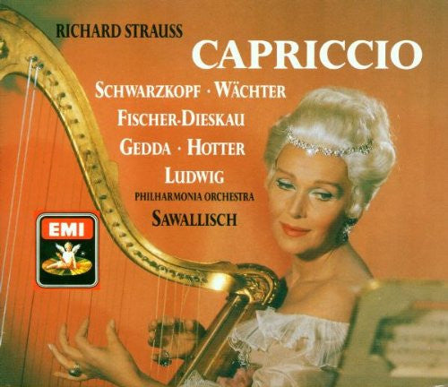 Richard Strauss - Elisabeth Schwarzkopf, Eberhard Wächter, Dietrich Fischer-Dieskau, Nicolai Gedda, Hans Hotter, Christa Ludwig, Philharmonia Orchestra, Wolfgang Sawallisch : Capriccio (2xCD, Album, Mono, RE, RM + Box)
