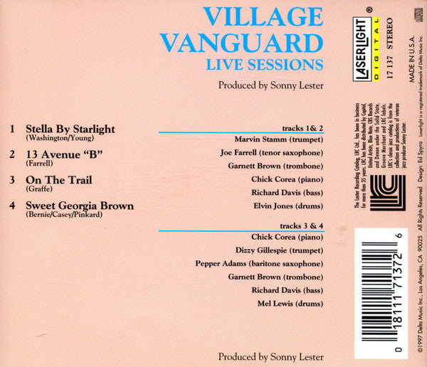 Chick Corea, Dizzy Gillespie, Elvin Jones, Garnett Brown, Joe Farrell, Pepper Adams, Richard Davis (2), Marvin Stamm : Village Vanguard Live Sessions (CD, Comp, RE)