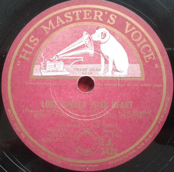 Anne Ziegler & Webster Booth : Love's Garden Of Roses / Love Steals Your Heart (Shellac, 10")