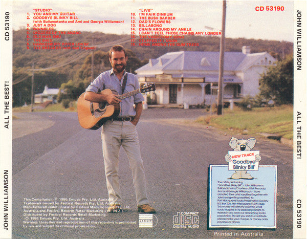 John Williamson : All The Best! (CD, Comp, RE)