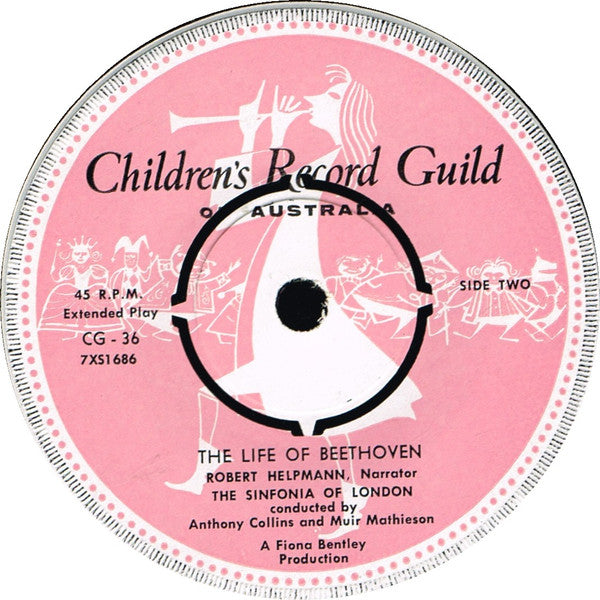 Ludwig van Beethoven, Robert Helpman : The Life Of Beethoven (7", EP, Mono, Club)