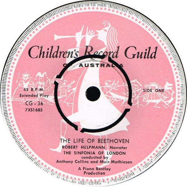 Ludwig van Beethoven, Robert Helpman : The Life Of Beethoven (7", EP, Mono, Club)