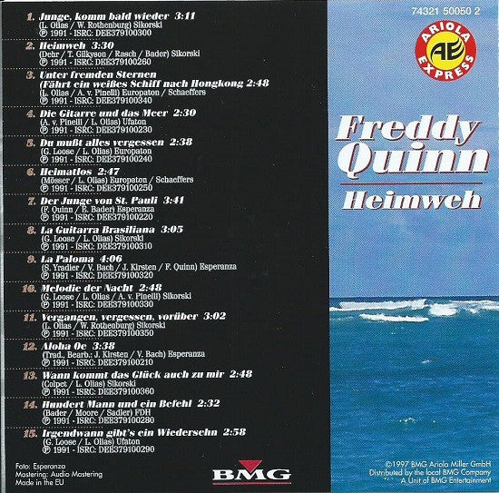 Freddy Quinn : Junge, Komm Bald Wieder: Seine Größten Erfolge (3xCD, Comp + Box)