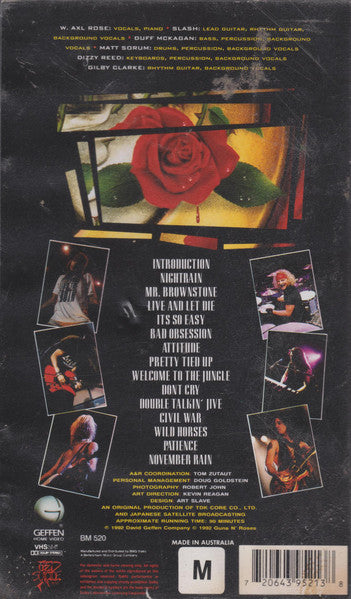 Guns N' Roses : Use Your Illusion I   World Tour  1992 In Tokyo (VHS)