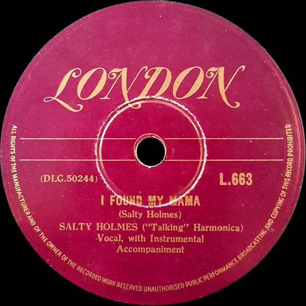 Salty Holmes : I Found My Mama / Don't Shed Your Tears After I'm Gone (Shellac, 10")