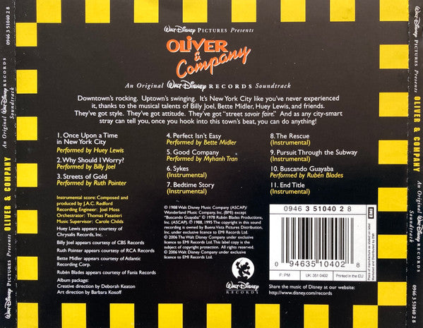 Various : Walt Disney's - Oliver & Company (CD, Album)