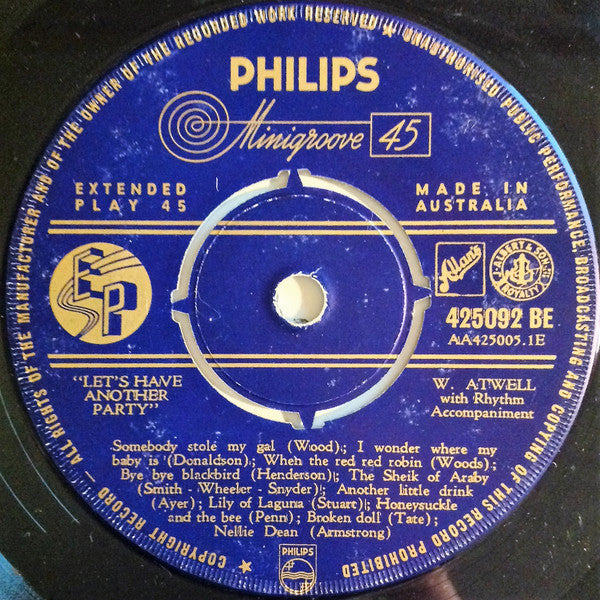 Winifred Atwell : Let's Have Another Party (7", EP)