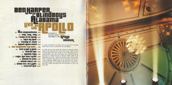 Ben Harper And The Blind Boys Of Alabama : Live At The Apollo (CD, Album, Copy Prot.)