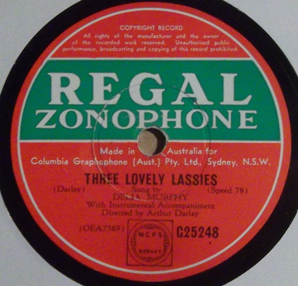Delia Murphy : Spinning Wheel / Three Lovely Lassies (Shellac, 10")