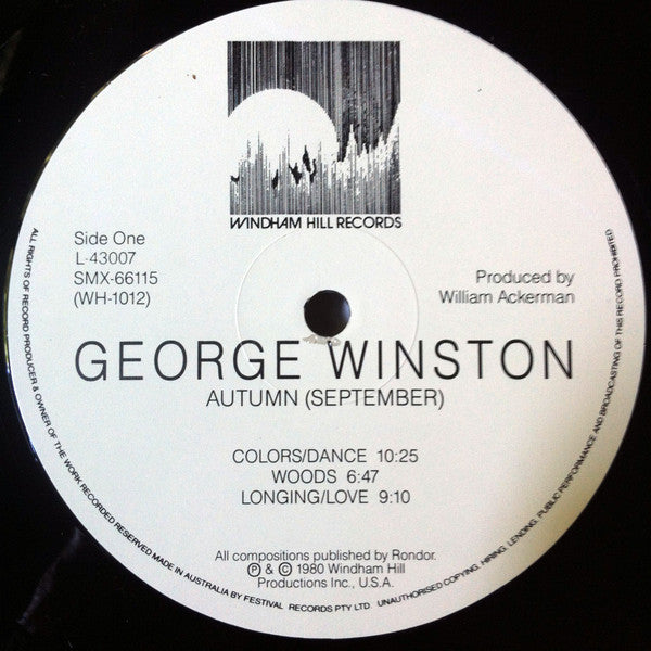 George Winston : Autumn (LP, Album)