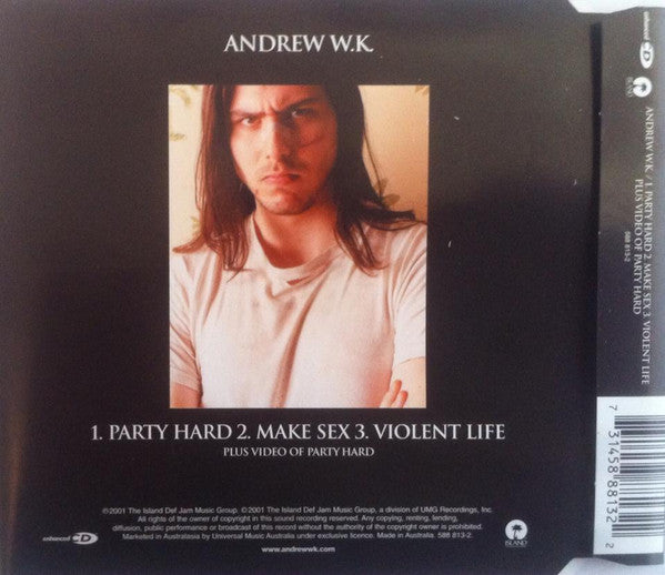 Andrew W.K. : Party Hard (CD, Single, Enh)