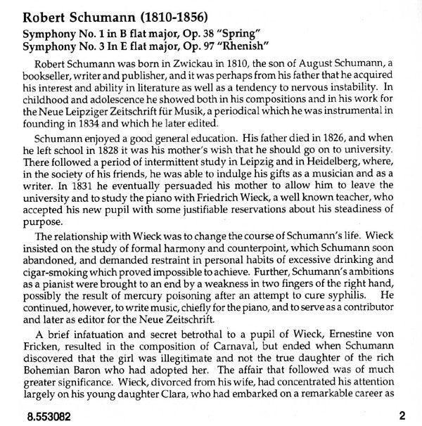Schumann*, Polish National Radio Symphony Orchestra (Katowice)*, Antoni Wit : Symphonies Nos. 1 "Spring" And 3 "Rhenish" (CD)