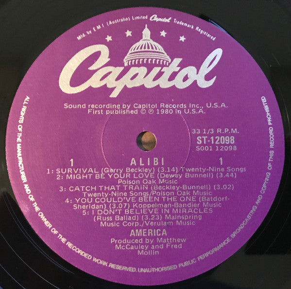 America (2) : Alibi (LP, Album)