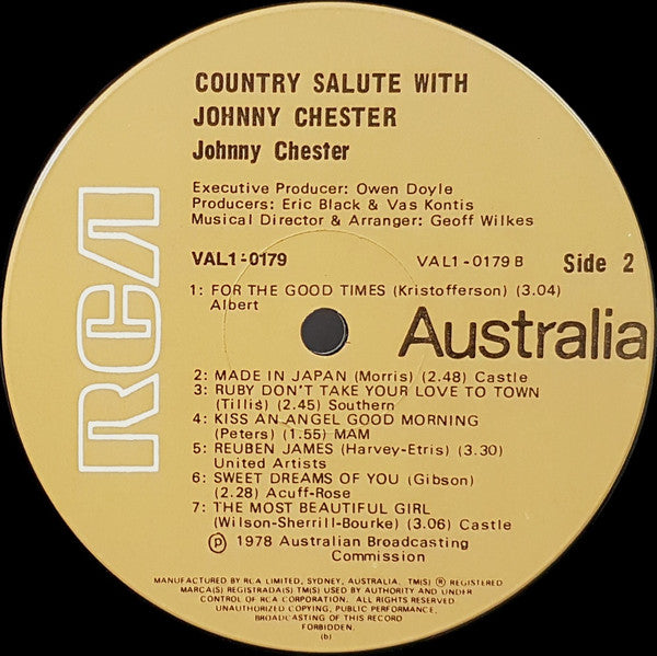 Johnny Chester : Country Salute (LP, Album)