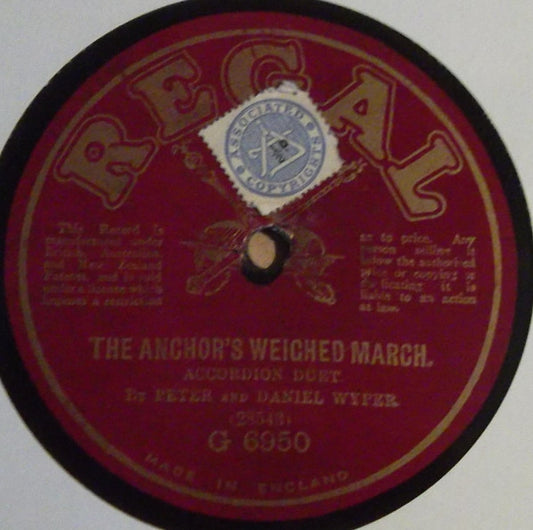 Peter Wyper And Daniel Wyper : The Anchor's Weighed March / Death Of Nelson March (Shellac, 10")