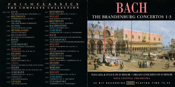 Johann Sebastian Bach, Neva Festival Orchestra : The Brandenburg Concertos 1-3 (CD, Album)