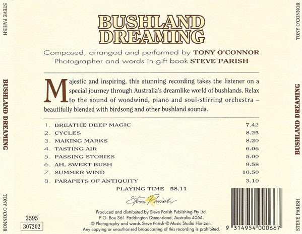 Tony O'Connor (2) : Bushland Dreaming (CD, Album)