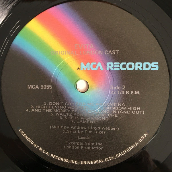 Andrew Lloyd Webber And Tim Rice : Evita (Original London Cast Recording) (LP, Album, Gat)