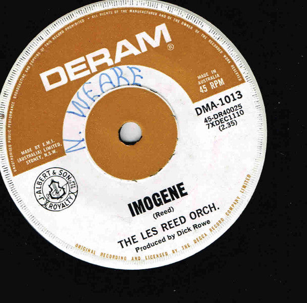 Les Reed And His Orchestra : Imogene (7", Single)