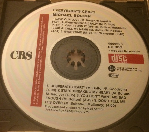 Michael Bolton : Everybody's Crazy (CD, Album, RE)