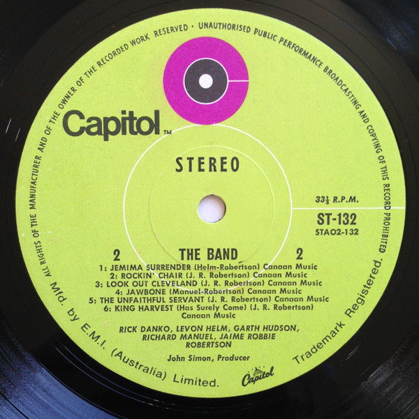 The Band : The Band (LP, Album, Tex)