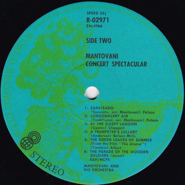 Mantovani : Concert Spectacular (LP, Album, Club, RE, 2nd)