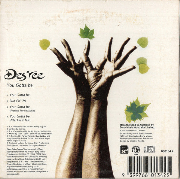 Des'ree : You Gotta Be (CD, Single, Car)