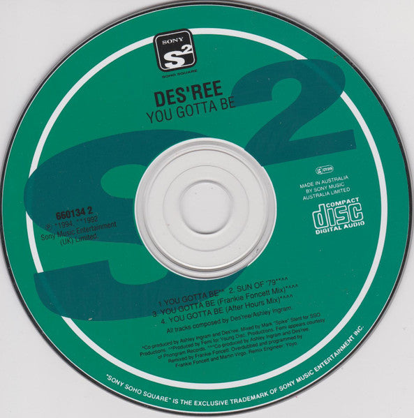 Des'ree : You Gotta Be (CD, Single, Car)