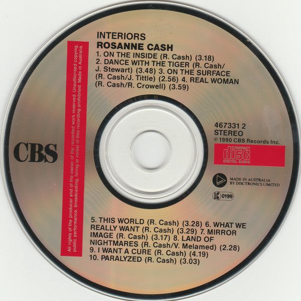Rosanne Cash : Interiors (CD, Album)