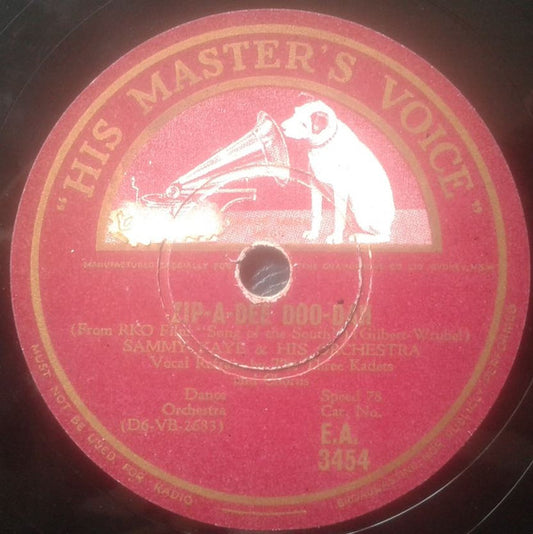 Sammy Kaye And His Orchestra : Zip-A-Dee-Doo-Dah / Sooner Or Later (Shellac, 10")