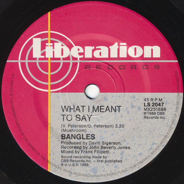 Bangles : Eternal Flame (7", Single)