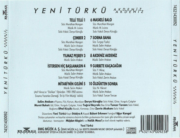 Yeni Türkü : Akdeniz Akdeniz (CD, Album, Ltd, RE)
