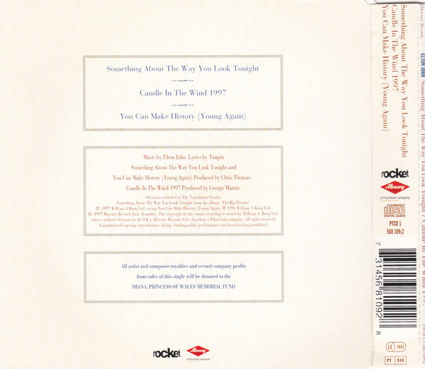 Elton John : Something About The Way You Look Tonight / Candle In The Wind 1997 (CD, Single)
