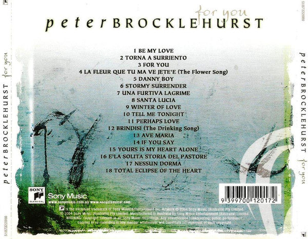 Peter Brocklehurst : For You (CD, Album)