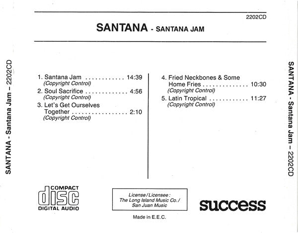 Santana : Santana Jam (CD, Comp, Dis)