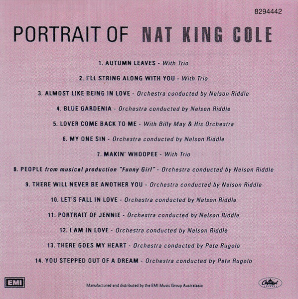 Nat King Cole : Portrait Of Nat King Cole (CD, Comp)