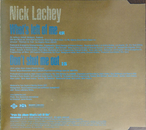 Nick Lachey : What's Left Of Me (CD, Single)